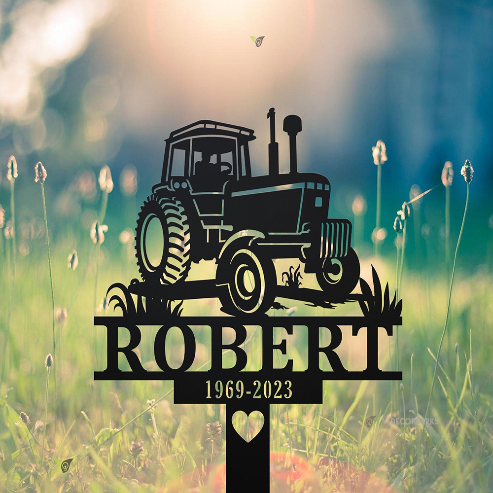Yard Sign Blank - Custom Farmer Memorial Metal Stake With