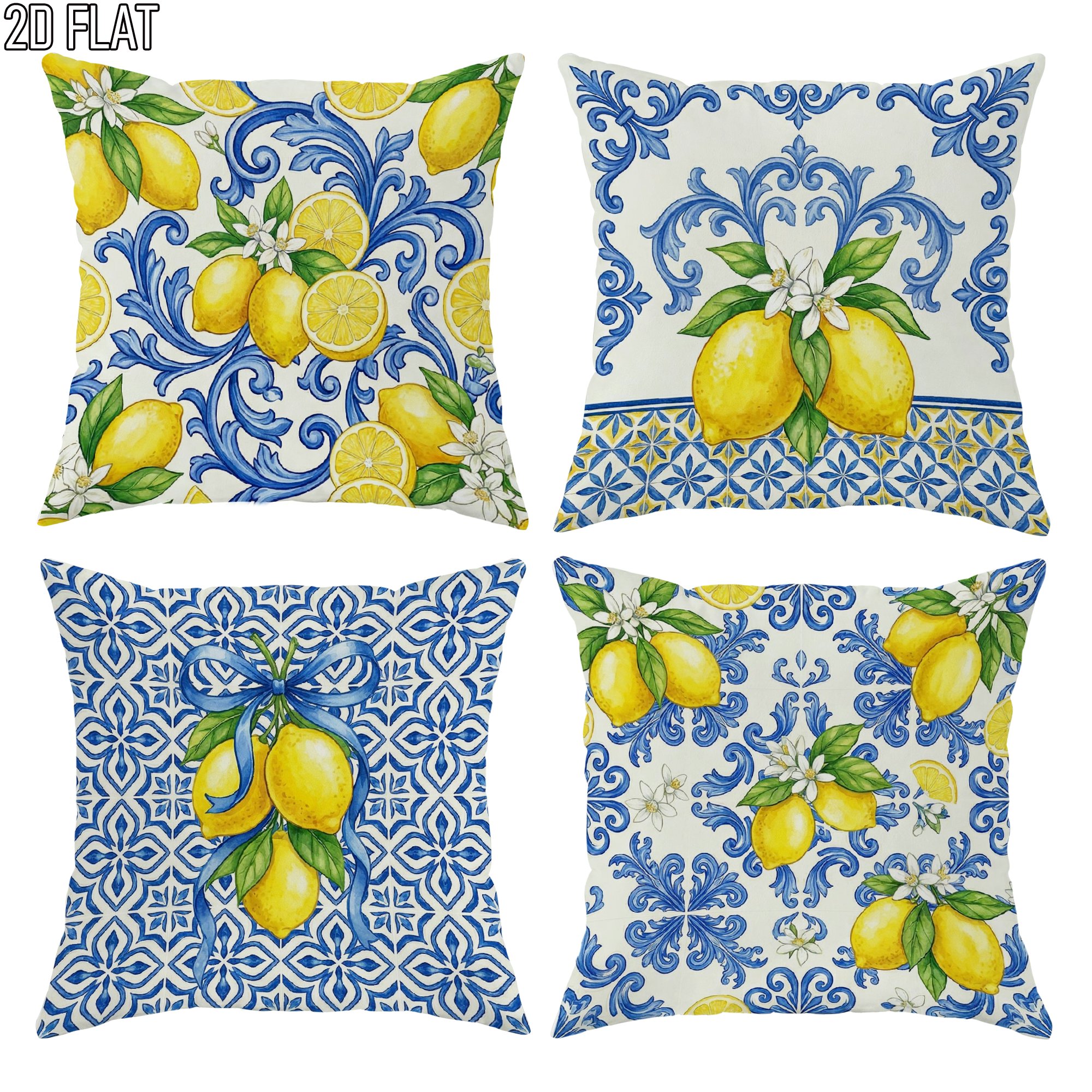 4Pcs Italian Summer Style Thro - Ceramic Tile Blank recension och pris