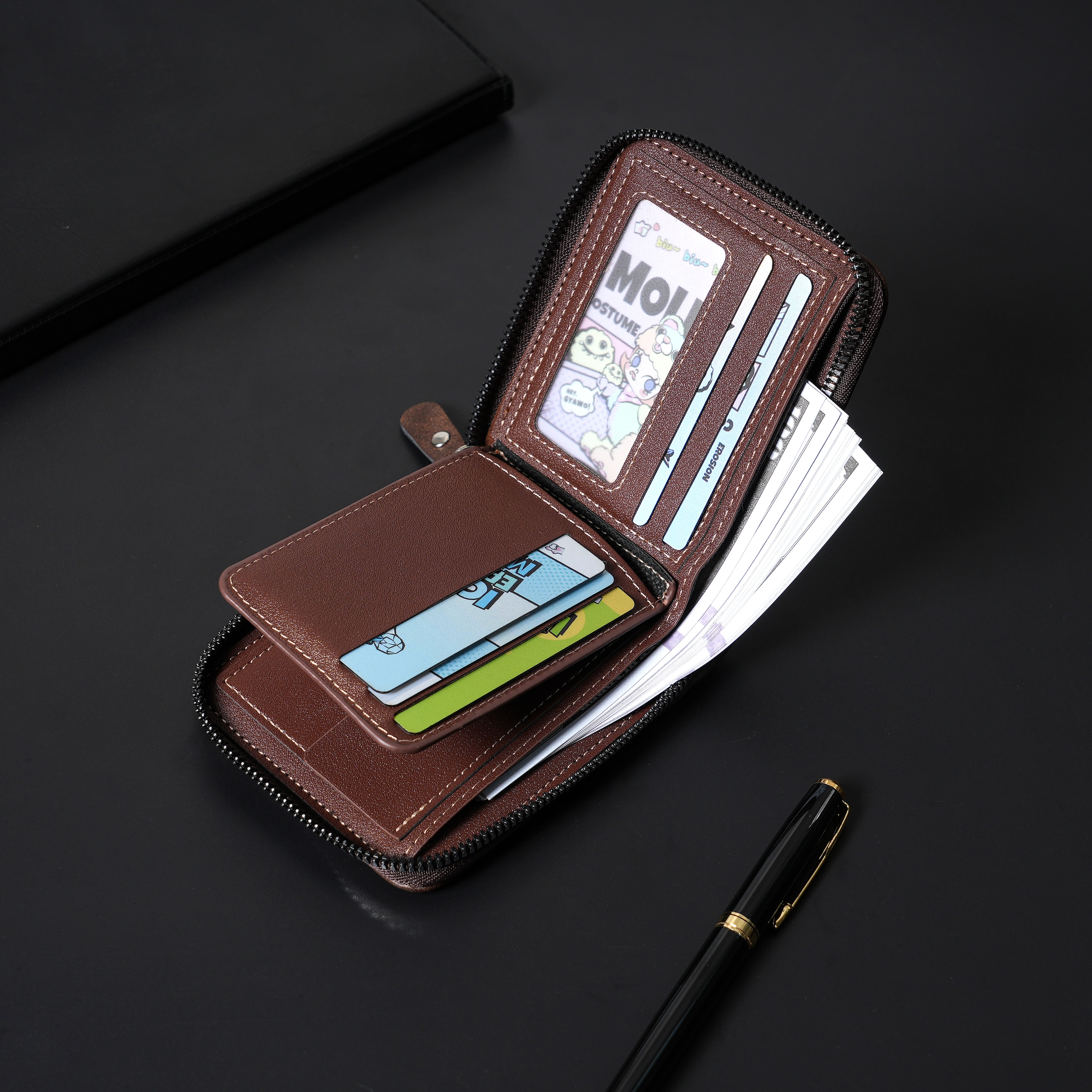 New Men's Zipper Card Holder C - Photo Acrylic Block recension och pris