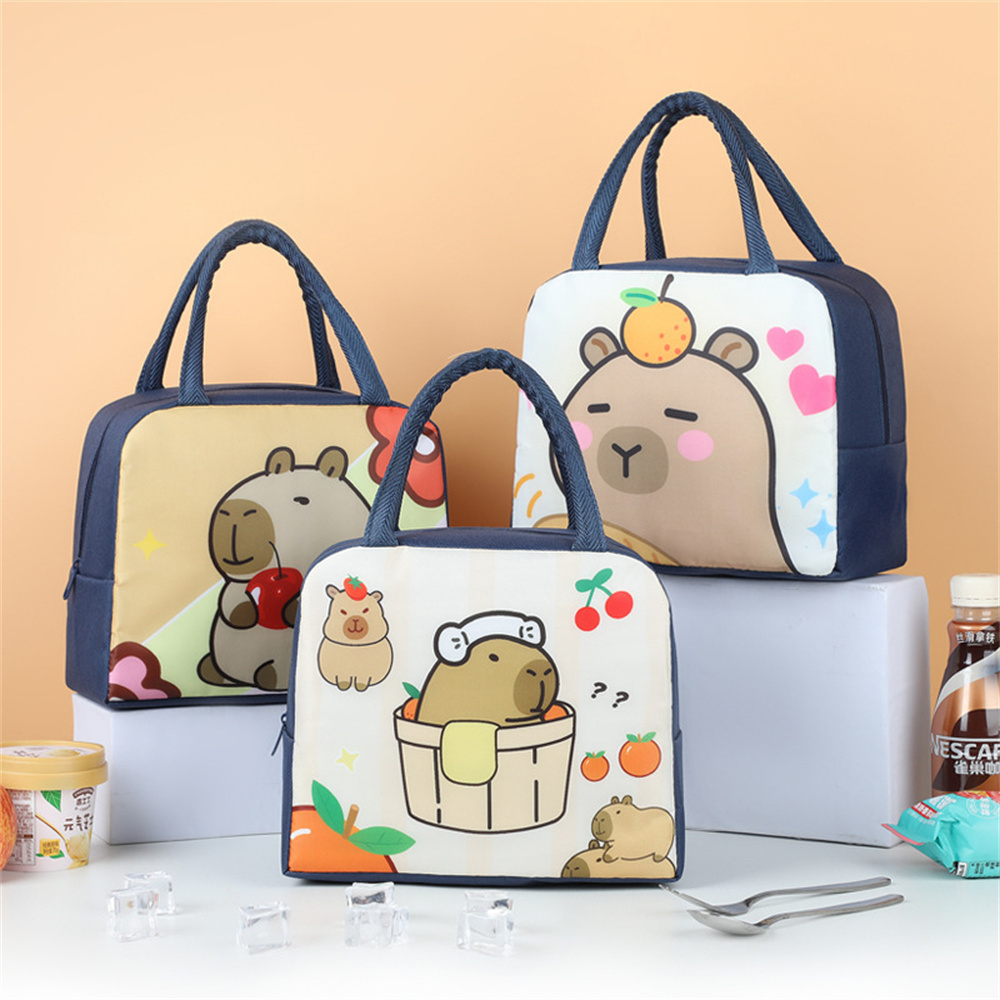 Cartoon Capybara Lunch Bag Ins - Tote Bag Sublimation recension och pris