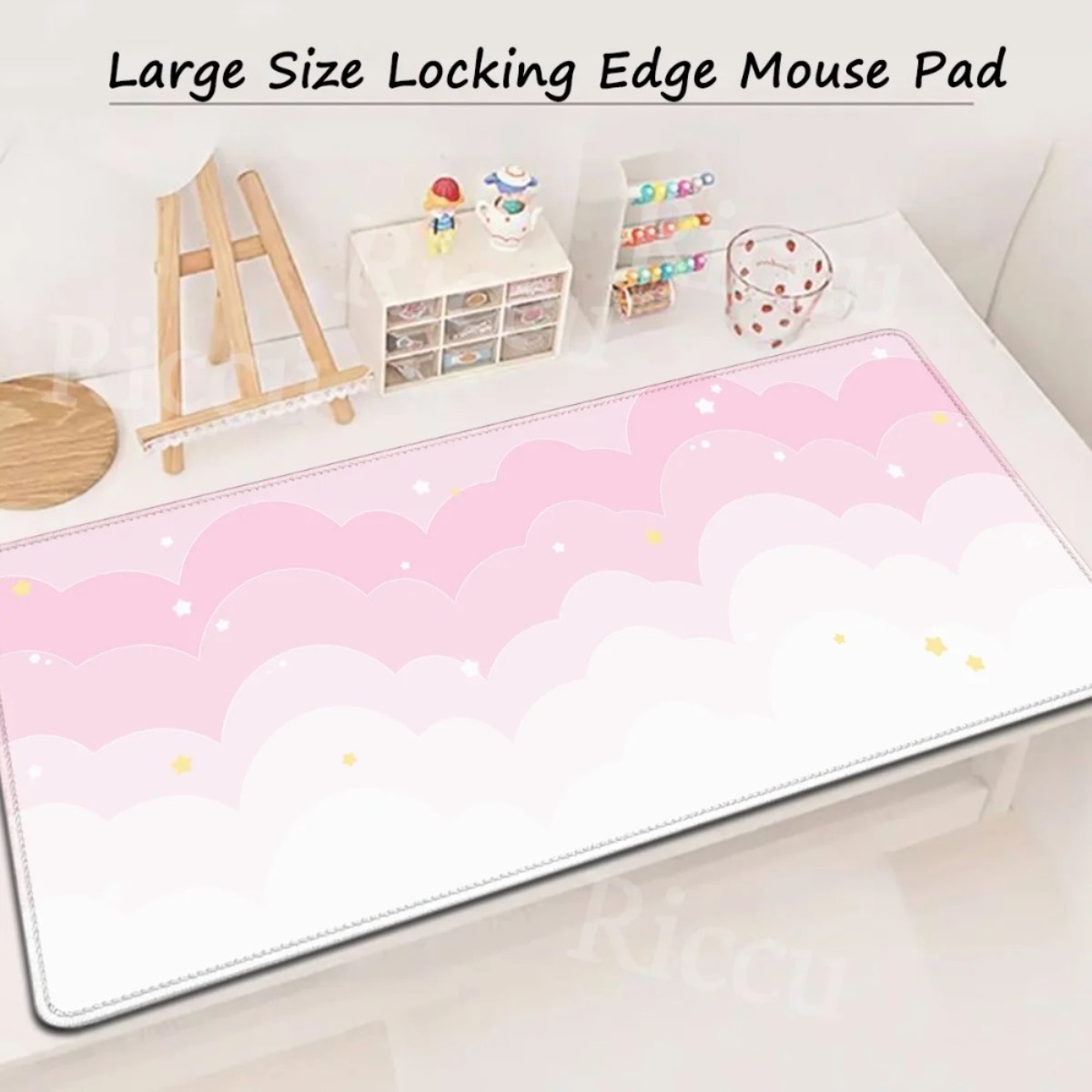 Pink Pastel Clouds Extended Mo - Mouse Pad Blank Sublimation recension och pris