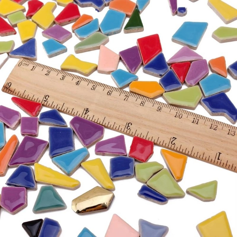 100g Randomly Mixed Colors DIY - Ceramic Tile Blank recension och pris