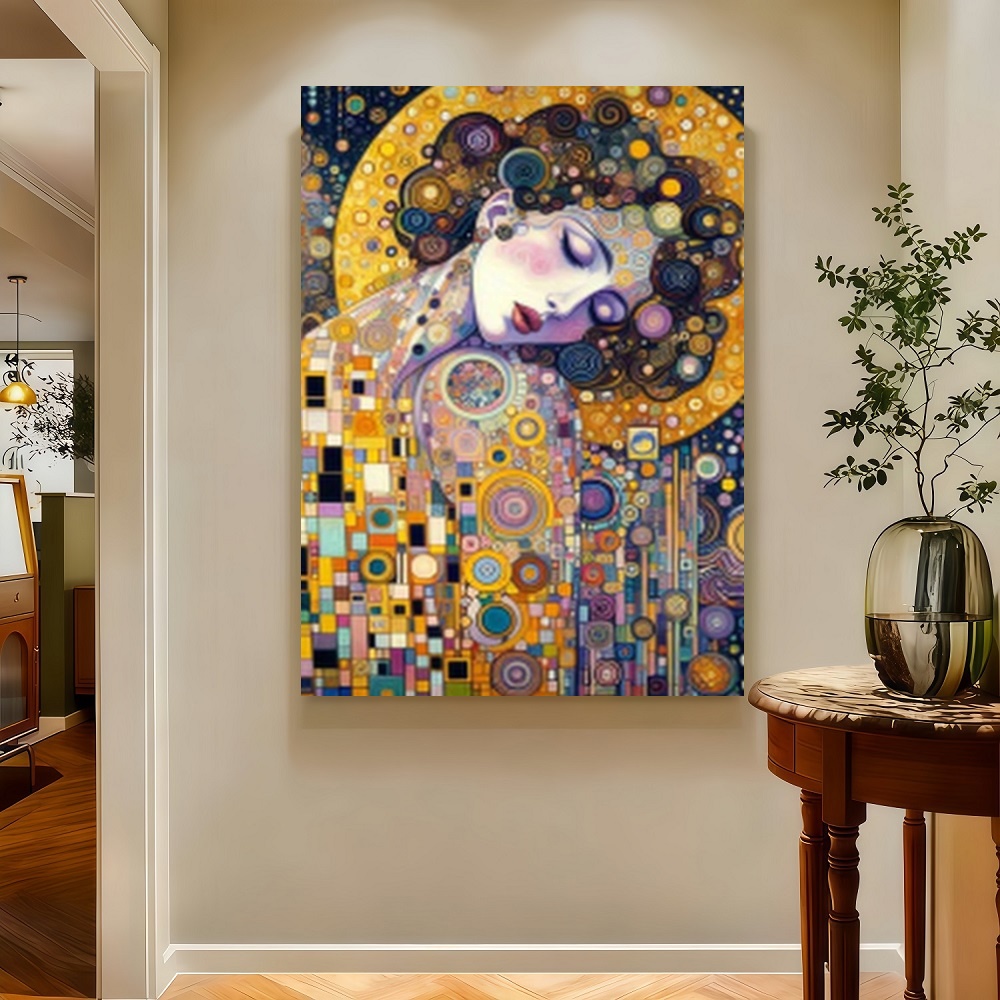 Framed S Gustav Klimt Inspired - Canvas Wrap Ready recension och pris