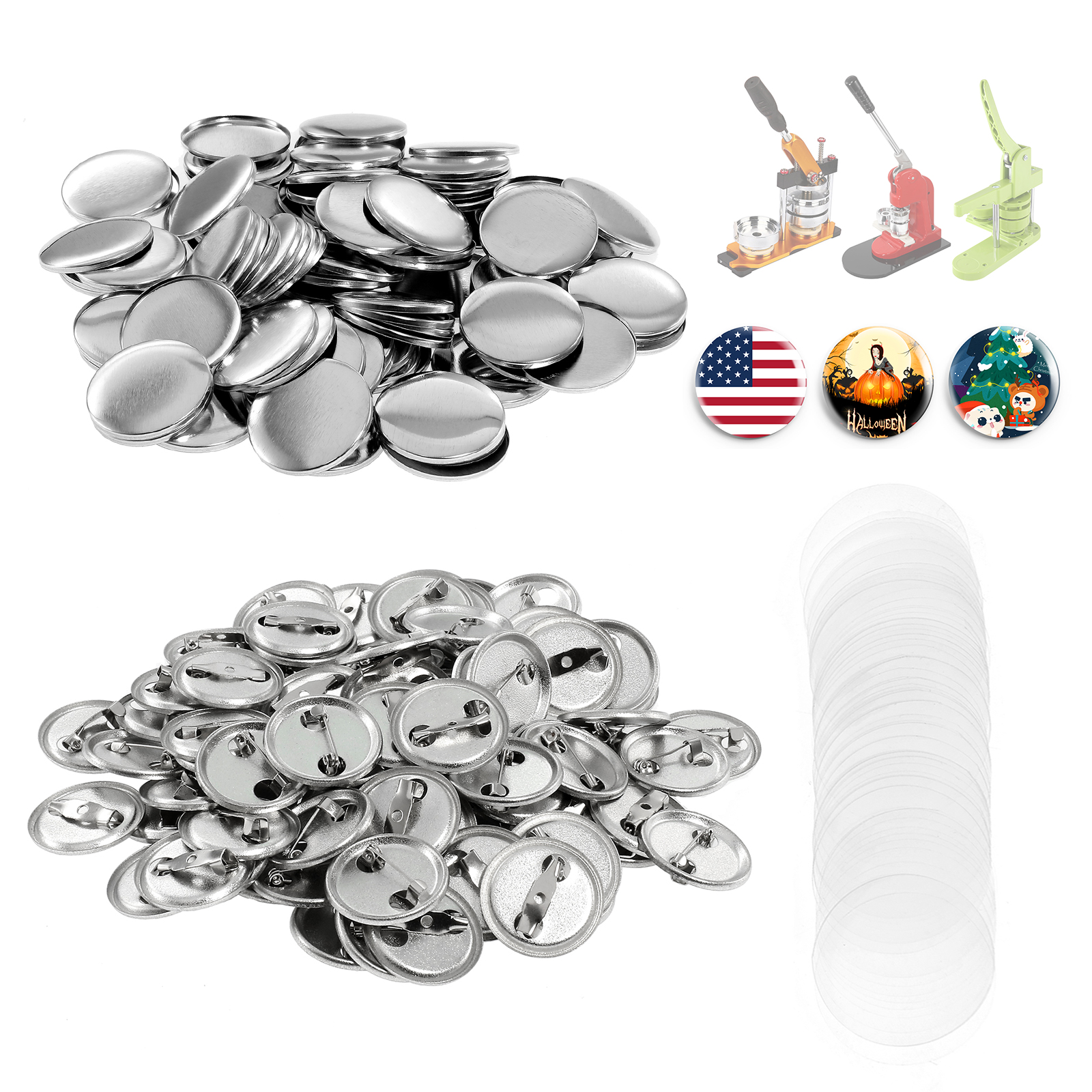 100Pcs Mini DIY Round Mirror M - Button Badge Blank recension och pris
