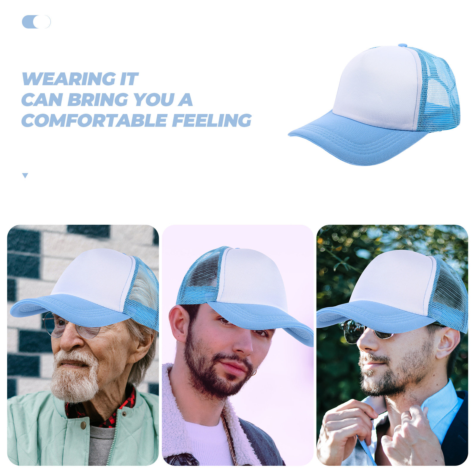 10Pcs Blank Baseball Hats Mesh - Hat Sublimation Blank recension och pris