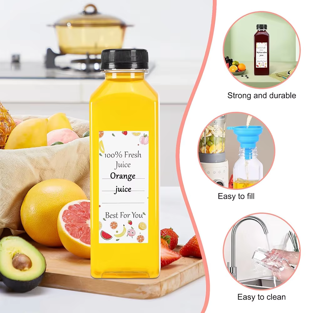 500ML Juice Bottles with Caps  - Water Bottle Blank recension och pris