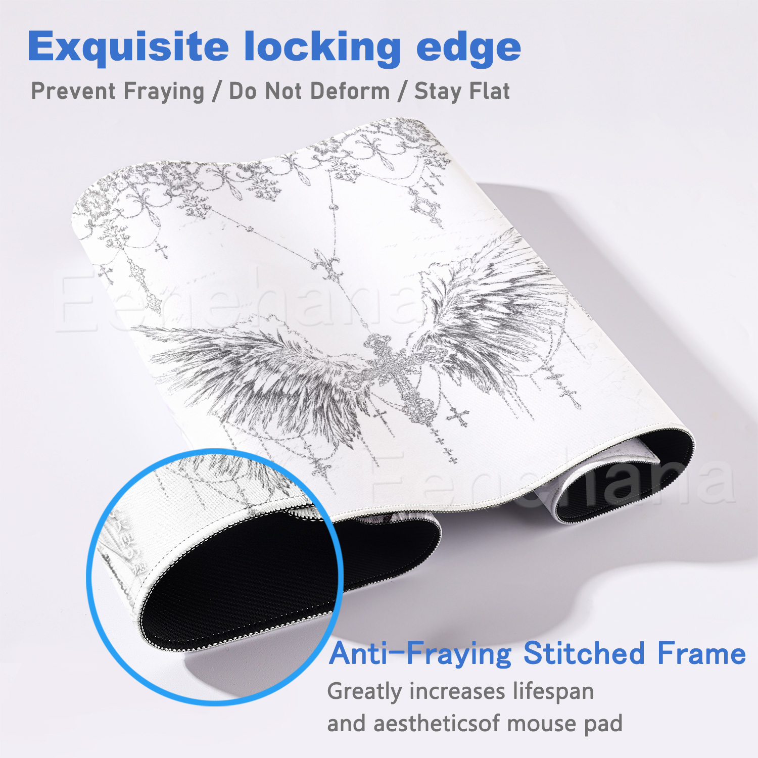 Black White Angel Mouse Pad La - Mouse Pad Blank Sublimation recension och pris