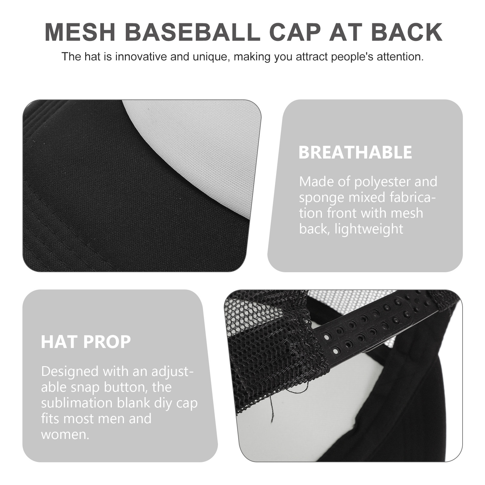 10Pcs DIY Blank Trucker Hat Me - Hat Sublimation Blank recension och pris