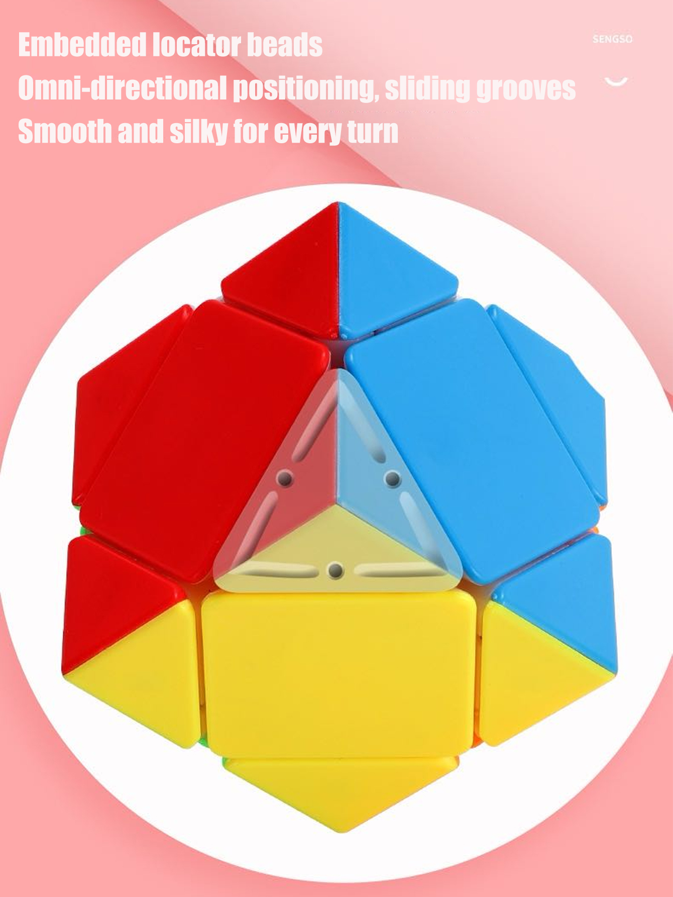 SENGSO Skewb Speed Cube Sticke - Puzzle Blank White recension och pris