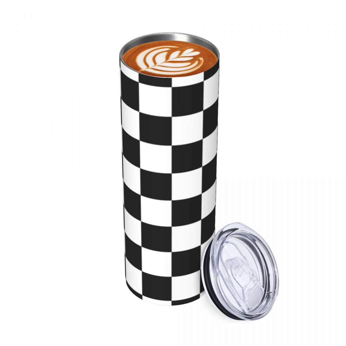 Black And White Checkerboard S - Tumbler 20Oz White recension och pris