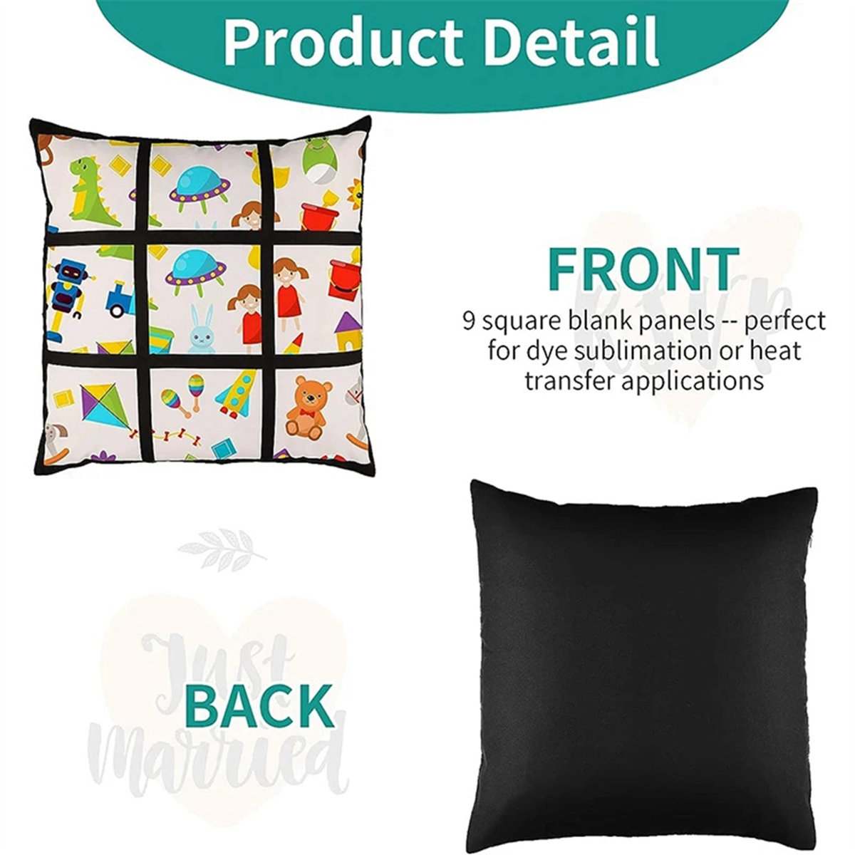 A45I 6Pcs Sublimation Blank Pa - Pillow Cover Sublimation recension och pris