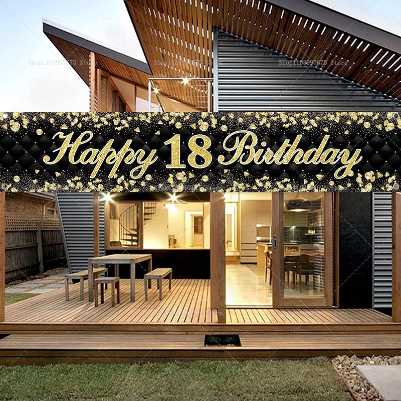 Happy 18th Birthday Banner Dec - Yard Sign Blank recension och pris