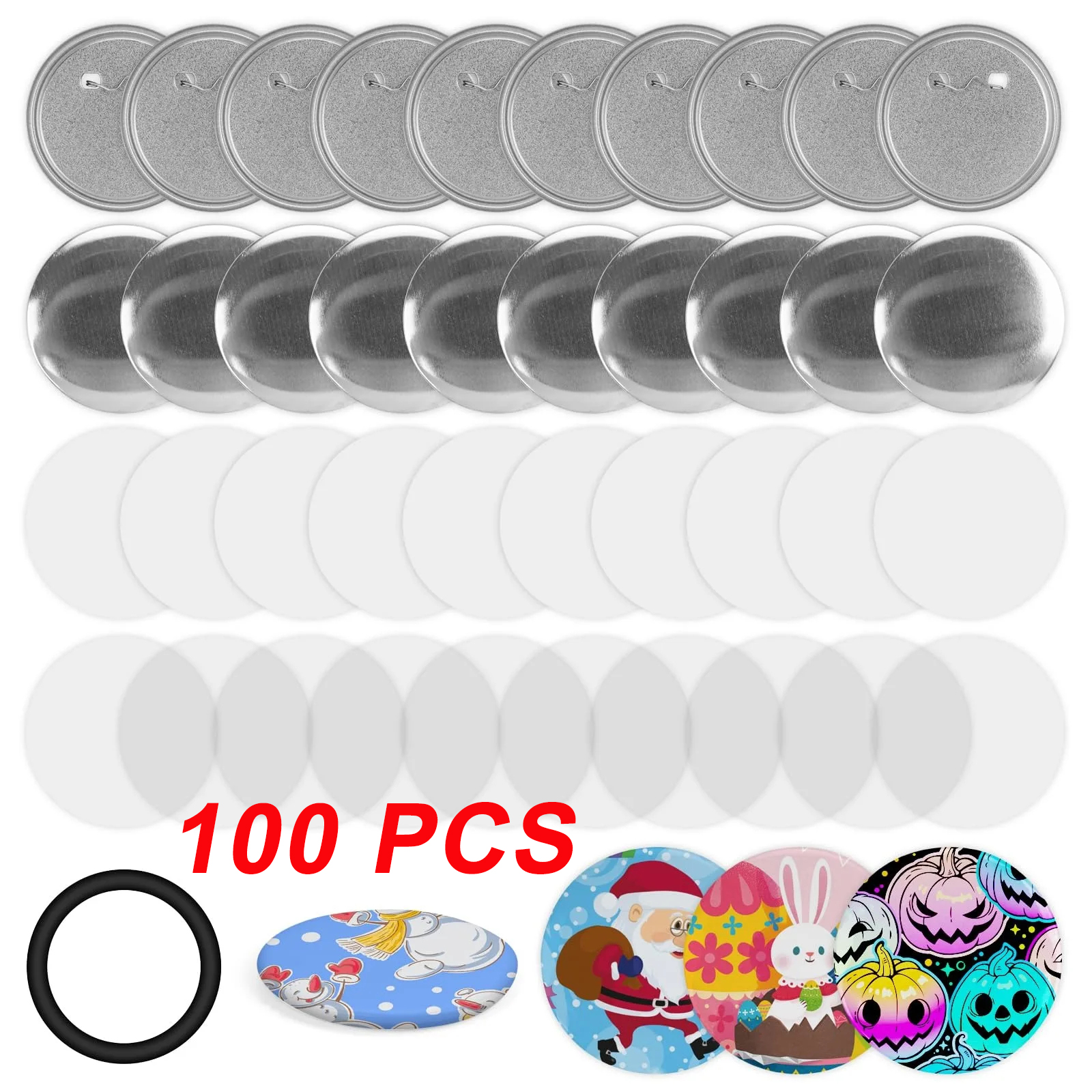 100PCS Blank Button Making Sup - Button Badge Blank recension och pris