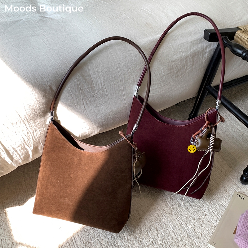 MOODS 2025 Autumn New PU Suede - Tote Bag Sublimation recension och pris