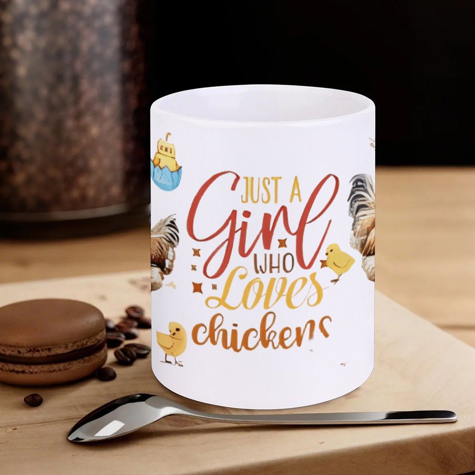 Just A Girl Who Loves Chickens - Sublimation Mug White recension och pris