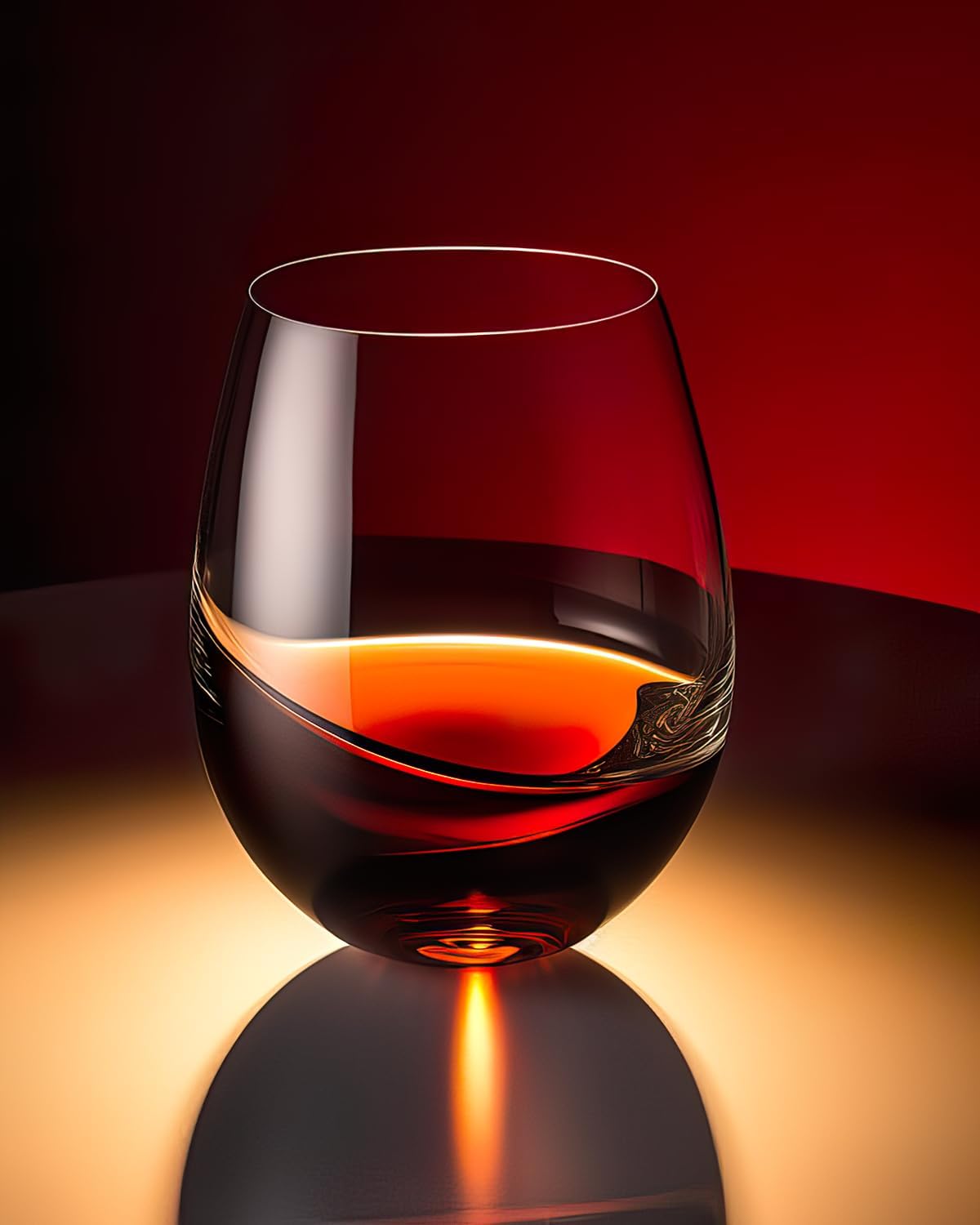 Stemless Wine Glasses Set of 4 - Tumbler 20Oz White recension och pris