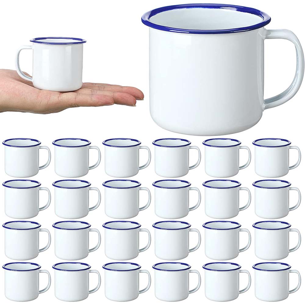 Mini Enamel Camping Coffee Mug - Sublimation Mug White recension och pris