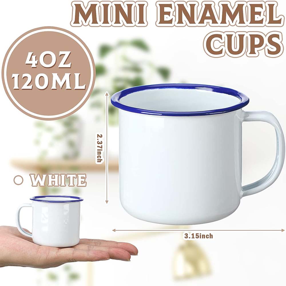 Mini Enamel Camping Coffee Mug - Sublimation Mug White recension och pris